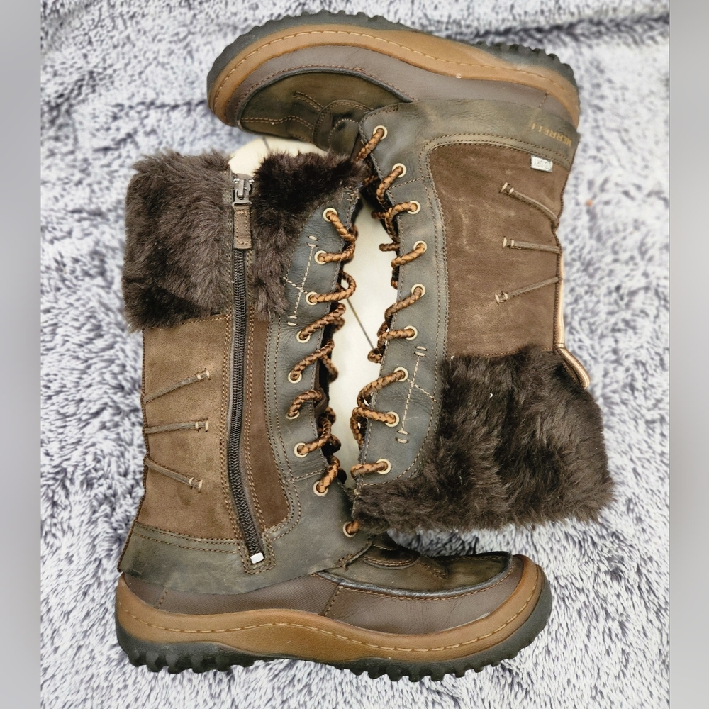 MERRELL Decora Prelude Winter Snow Boot Waterproof Faux Fur Tall 200g Women's 7 - Picture 6 of 9